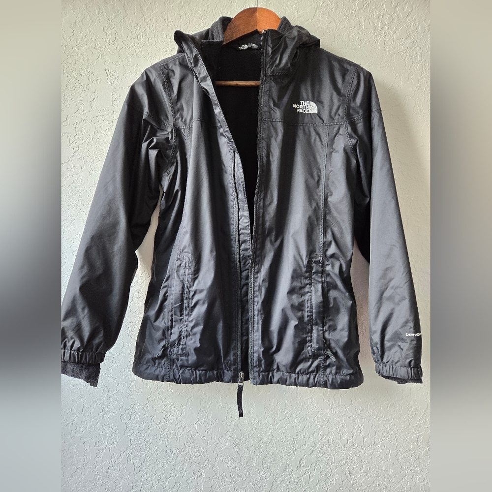 The North Face Black Kids Hooded Windbreaker Jacket 2 in 1